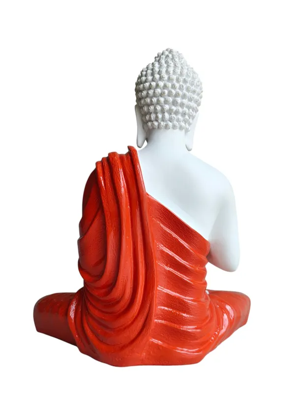 Serenity_Buddha_Idol_-_White_&_Orange_for_Peace_and_Mindfulness