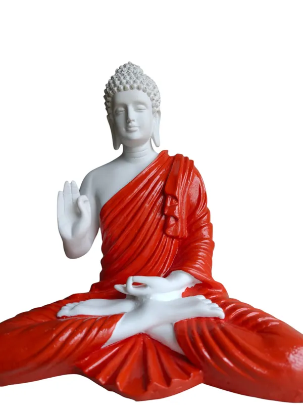 Serenity_Buddha_Idol_-_White_&_Orange_for_Peace_and_Mindfulness