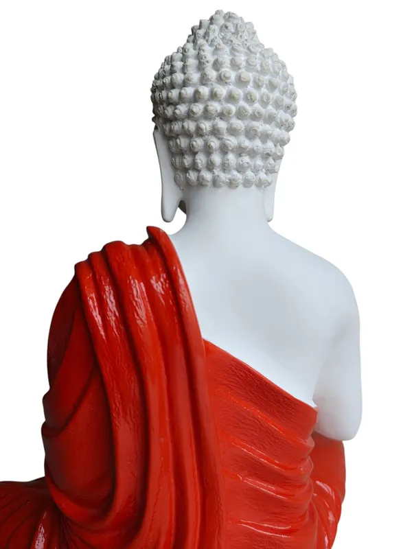Serenity_Buddha_Idol_-_White_&_Orange_for_Peace_and_Mindfulness
