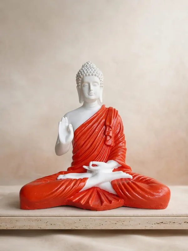 Serenity_Buddha_Idol_-_White_&_Orange_for_Peace_and_Mindfulness