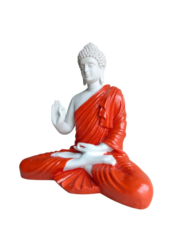 Serenity_Buddha_Idol_-_White_&_Orange_for_Peace_and_Mindfulness