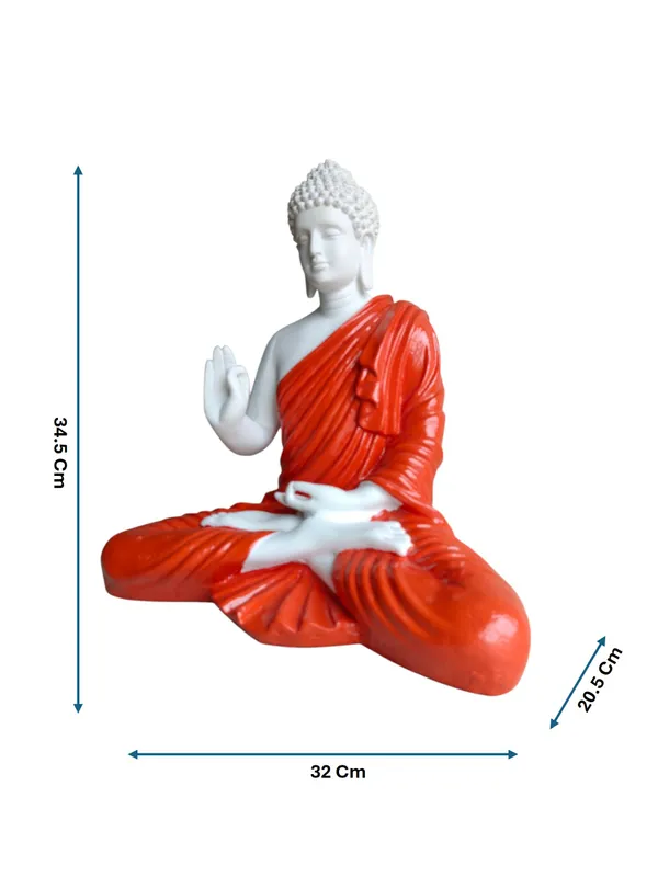 Serenity_Buddha_Idol_-_White_&_Orange_for_Peace_and_Mindfulness
