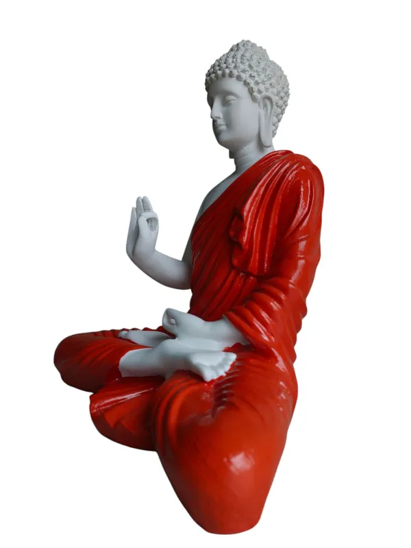 Serenity_Buddha_Idol_-_White_&_Orange_for_Peace_and_Mindfulness