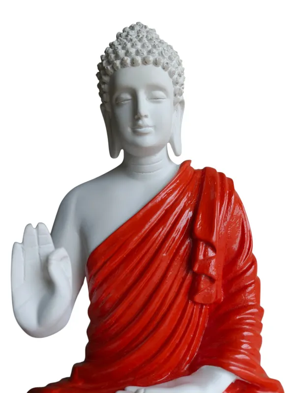 Serenity_Buddha_Idol_-_White_&_Orange_for_Peace_and_Mindfulness