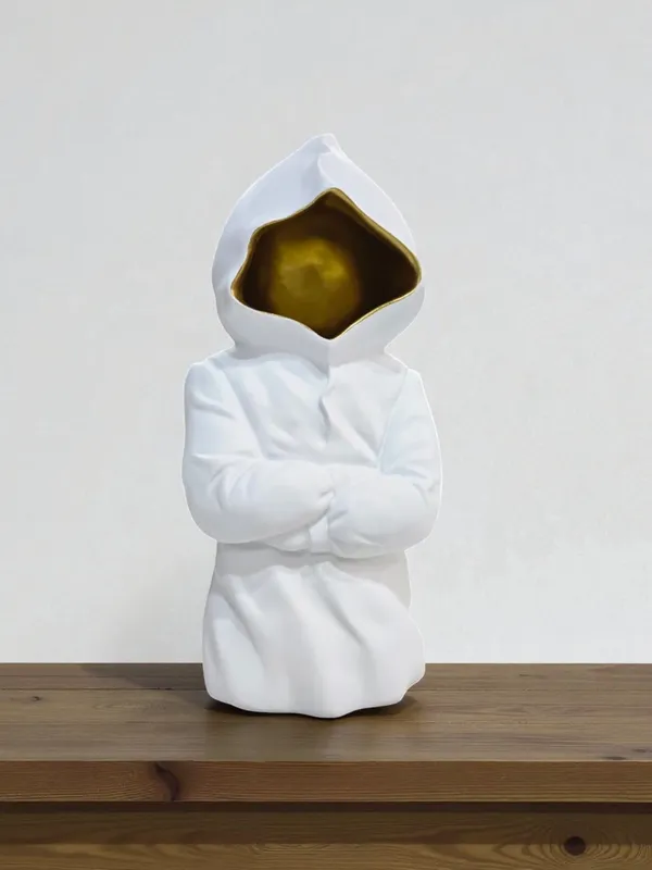 White_&_Golden_Ceramic_Premium_Hollow_Man