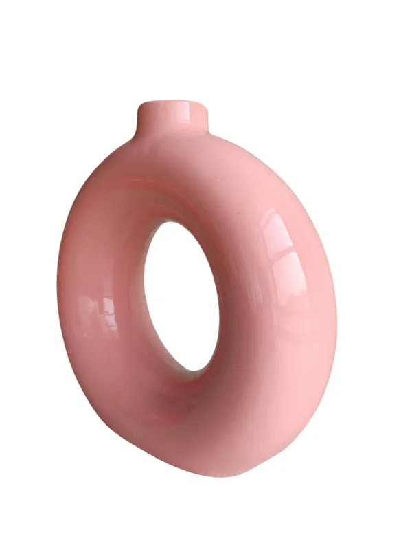 The_Pink_Donut_Vase_-_"Blush_Ring"