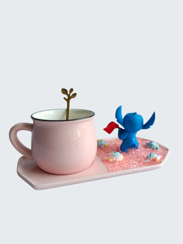 Stitch_3D-_Mug_&_tray__Set_-_Cheer_Flag_Watermelon_Edition