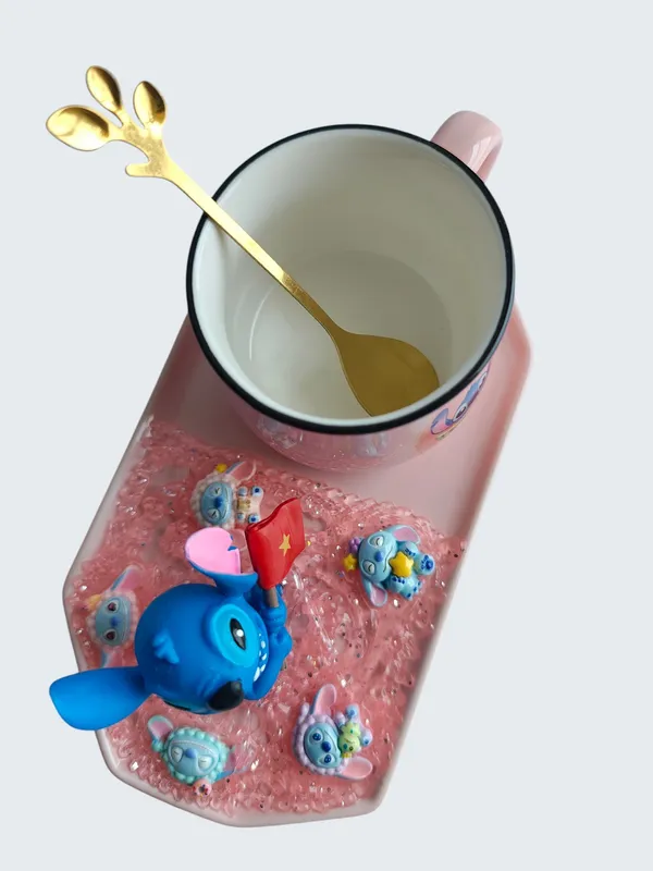 Stitch_3D-_Mug_&_tray__Set_-_Cheer_Flag_Watermelon_Edition