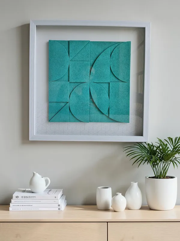 Aqua_Harmony_|_Textured_Geometric_Wall_Art_Frame
