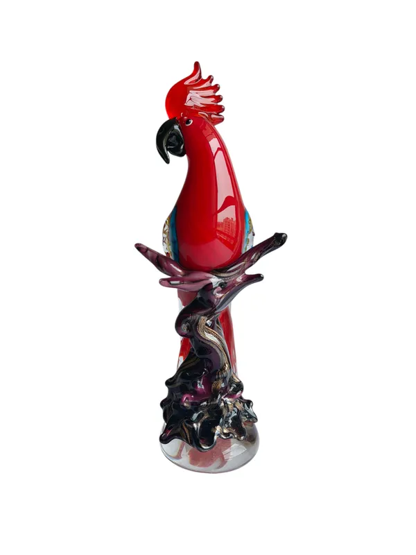 Vibrant_Red_Parrot_Glass_Decorative_Figurine