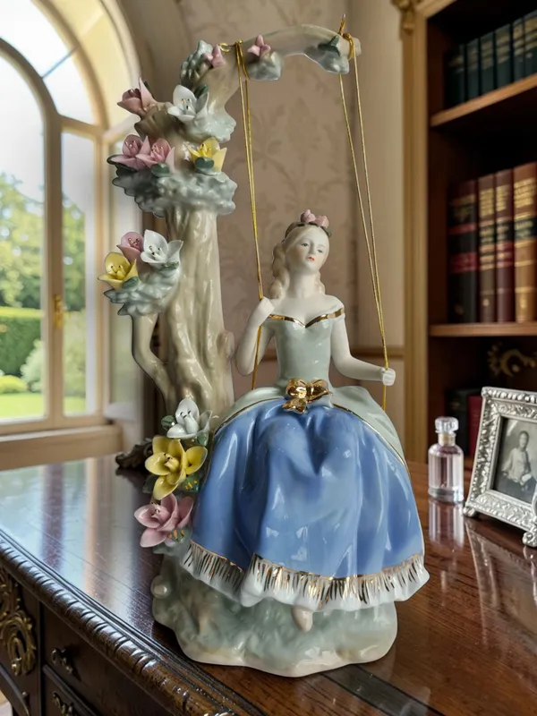 Victorian_Girl_on_Floral_Swing_Showpiece_-_Porcelain_Princess_Figurine