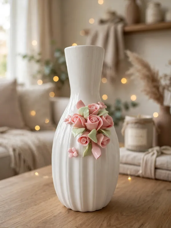 White_Ceramic_Vase_with_3D_Pink_Rose_Applique