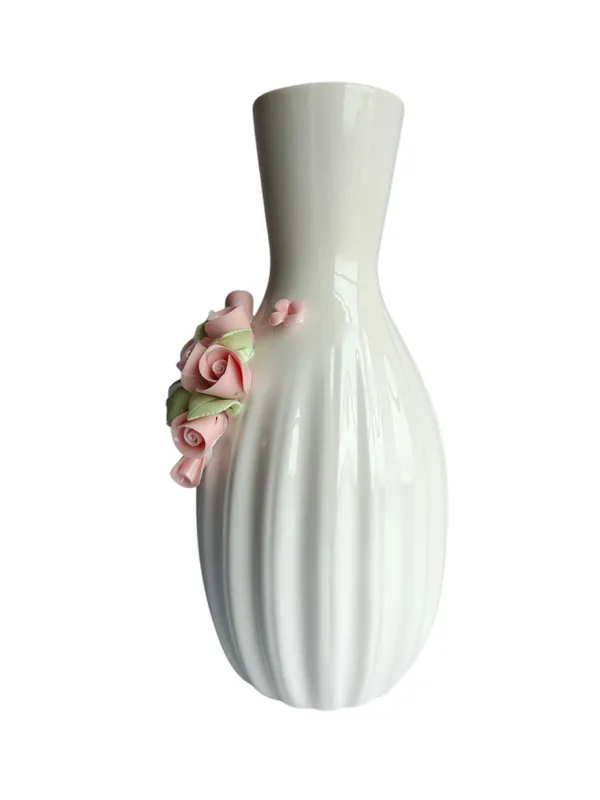 White_Ceramic_Vase_with_3D_Pink_Rose_Applique