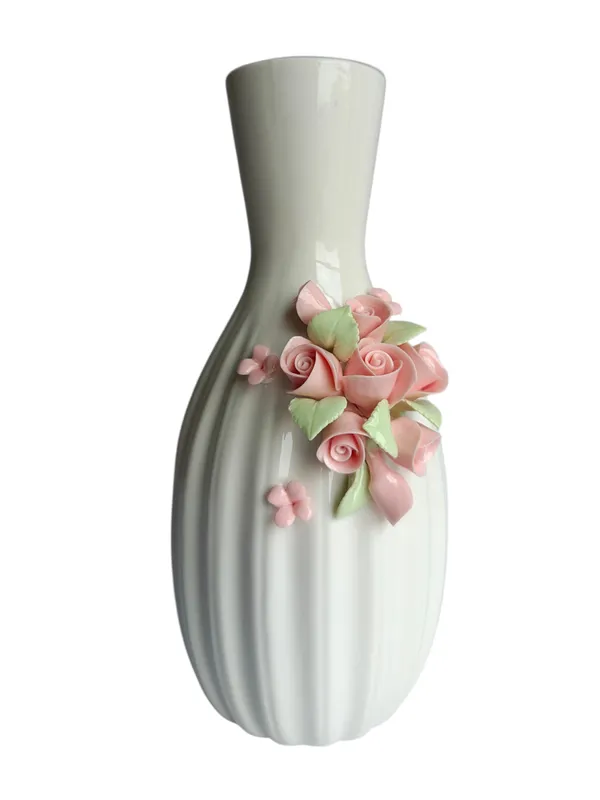 White_Ceramic_Vase_with_3D_Pink_Rose_Applique
