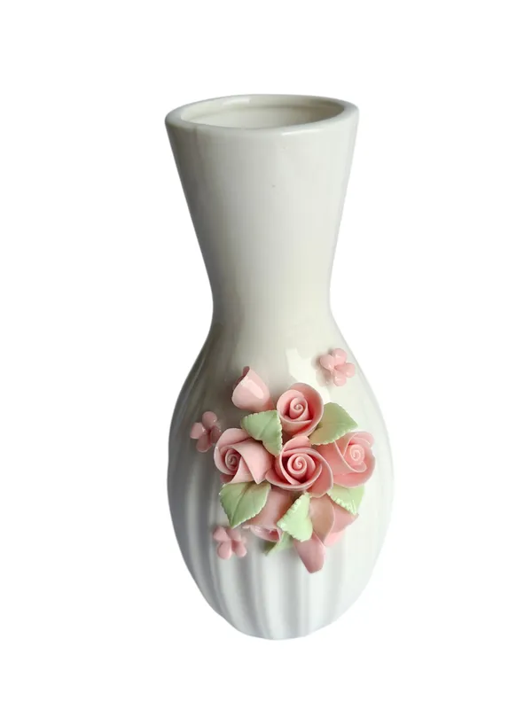 White_Ceramic_Vase_with_3D_Pink_Rose_Applique