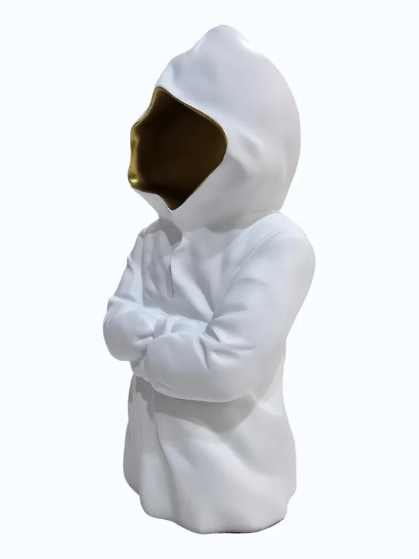 White_&_Golden_Ceramic_Premium_Hollow_Man