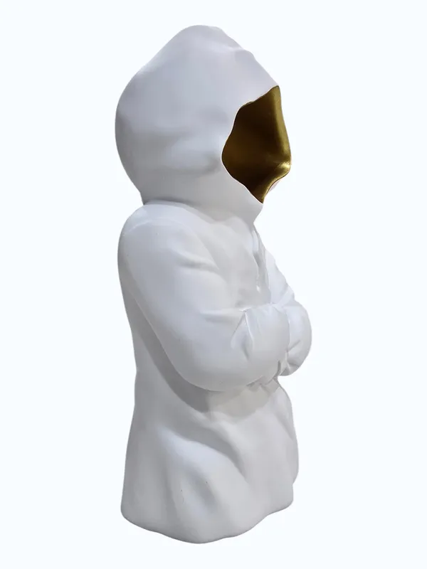 White_&_Golden_Ceramic_Premium_Hollow_Man