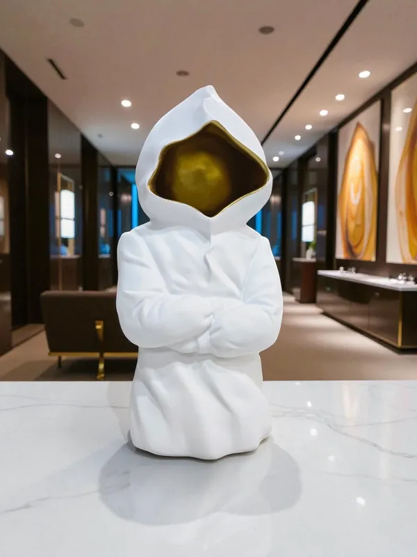 White_&_Golden_Ceramic_Premium_Hollow_Man