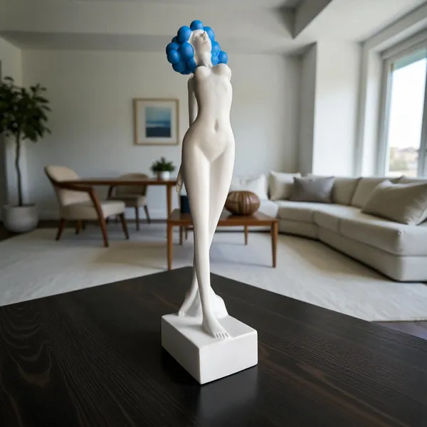 White_&_Blue_Polyresin_Premium_&_Elegant_Figurine