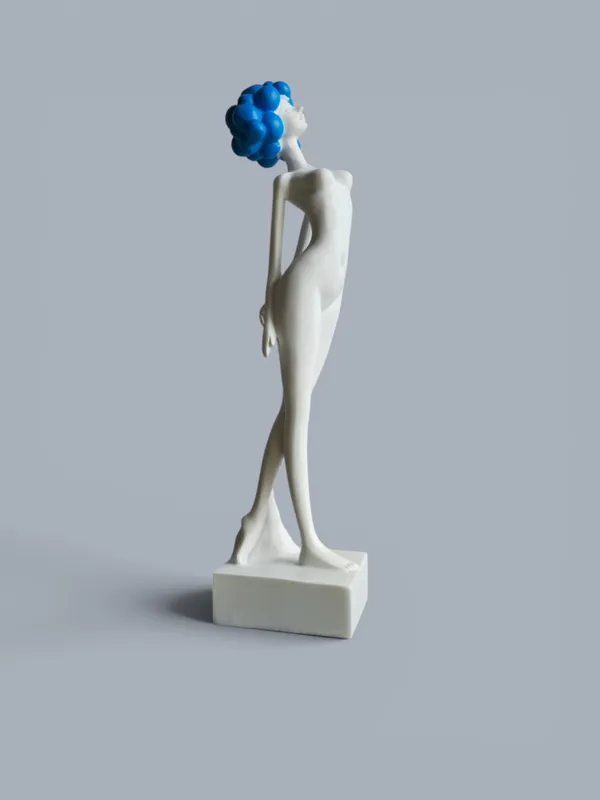 White_&_Blue_Polyresin_Premium_&_Elegant_Figurine