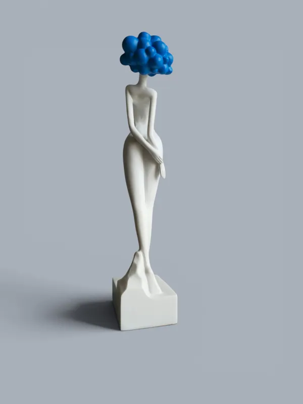 White_&_Blue_Polyresin_Premium_&_Elegant_Figurine