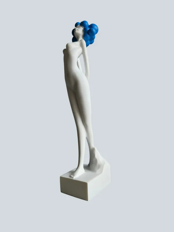 White_&_Blue_Polyresin_Premium_&_Elegant_Figurine