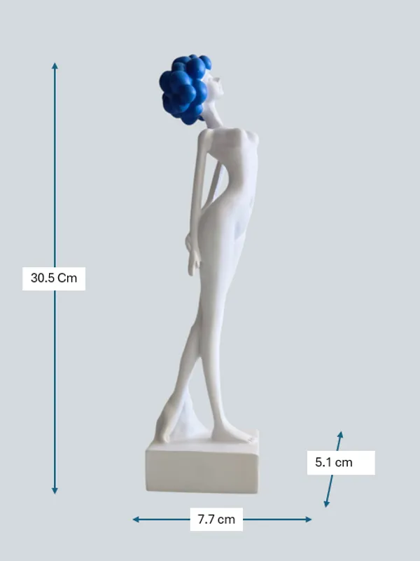 White_&_Blue_Polyresin_Premium_&_Elegant_Figurine