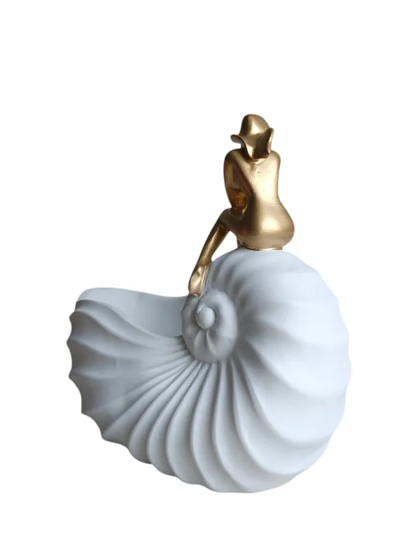 Lady_Shell_Bowl_-_Coastal_White_Shell_Storage_with_Gold_Figure