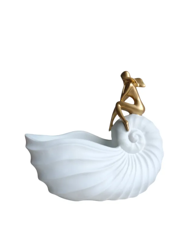Lady_Shell_Bowl_-_Coastal_White_Shell_Storage_with_Gold_Figure