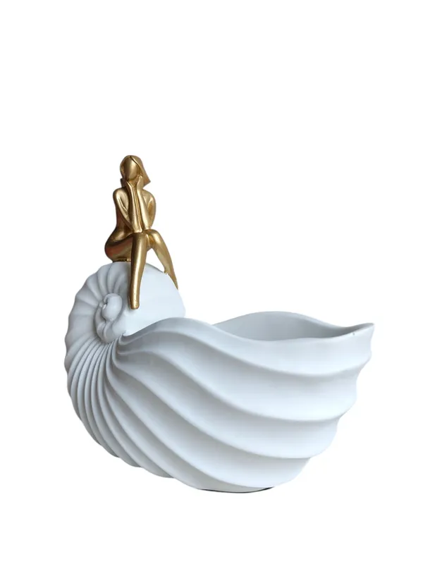 Lady_Shell_Bowl_-_Coastal_White_Shell_Storage_with_Gold_Figure