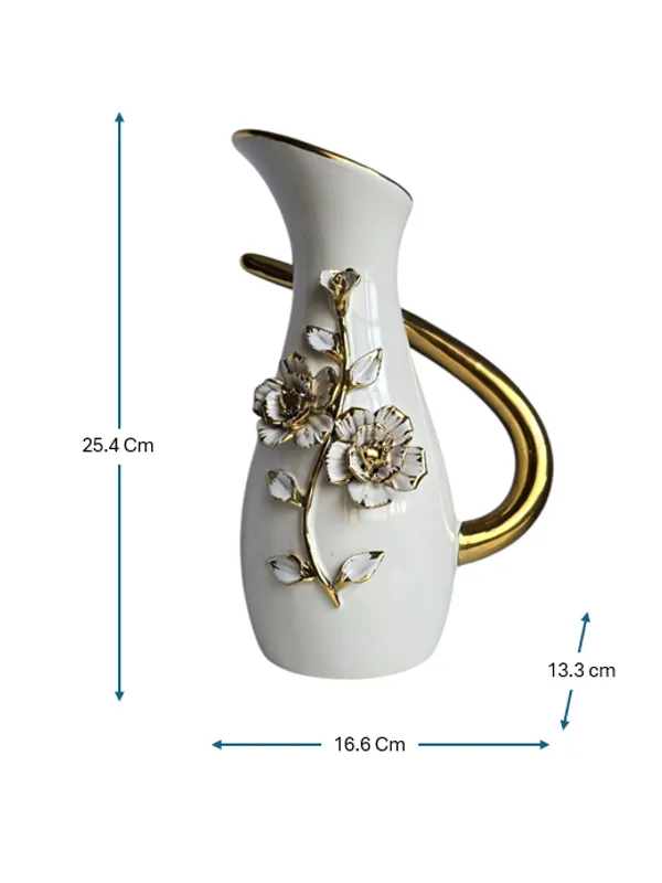 Premium_&_Elegant_White_&_Golden_Ceramic_Jar_Shaped_Vase