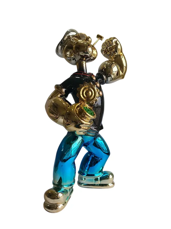 Chrome_Pop_Art_Popeye_The_Sailor_Showpiece_-_74.5_cm_Luxury_Electroplated_Sculpture