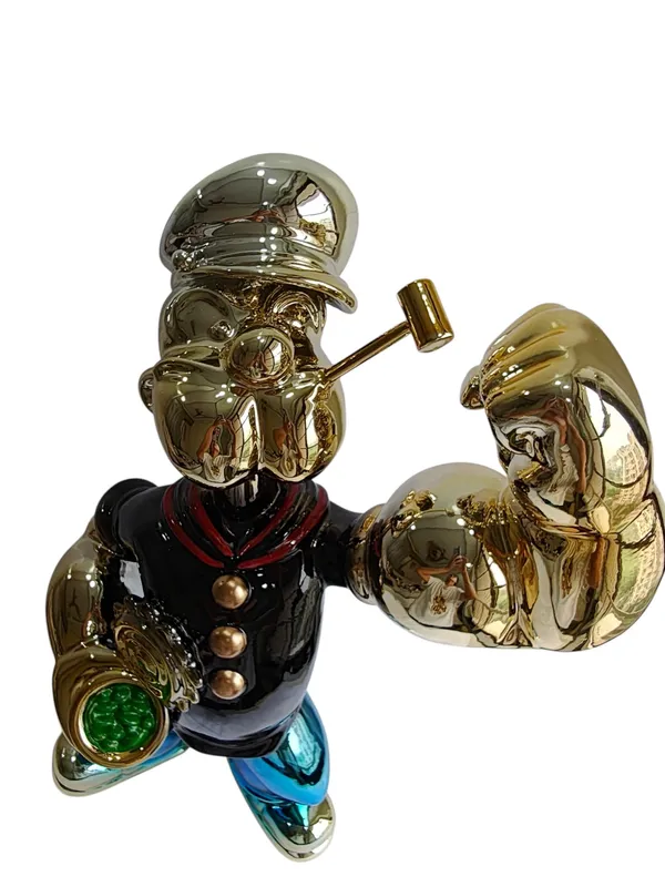 Chrome_Pop_Art_Popeye_The_Sailor_Showpiece_-_74.5_cm_Luxury_Electroplated_Sculpture