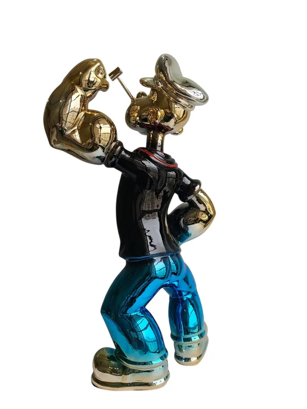 Chrome_Pop_Art_Popeye_The_Sailor_Showpiece_-_74.5_cm_Luxury_Electroplated_Sculpture