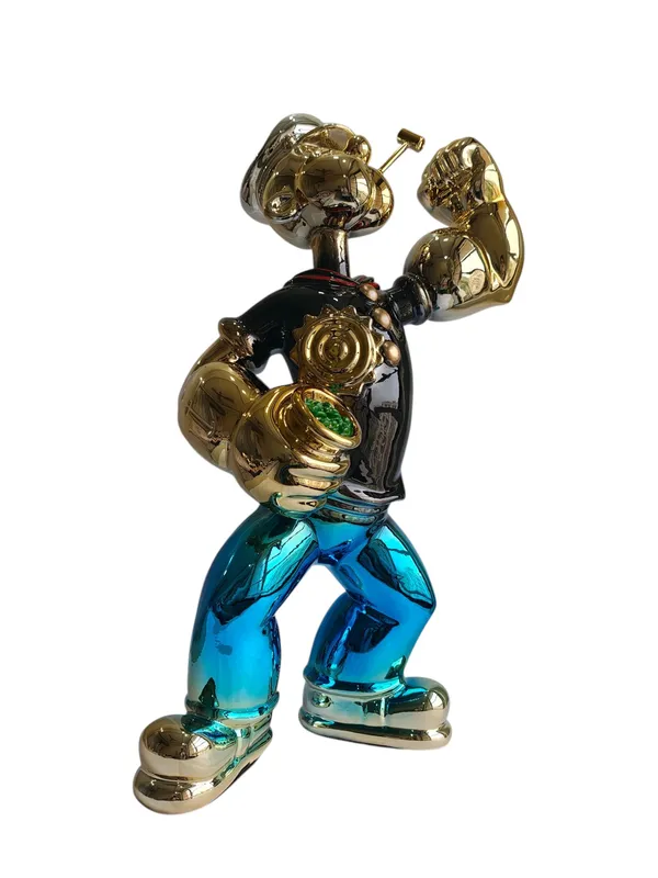 Chrome_Pop_Art_Popeye_The_Sailor_Showpiece_-_74.5_cm_Luxury_Electroplated_Sculpture