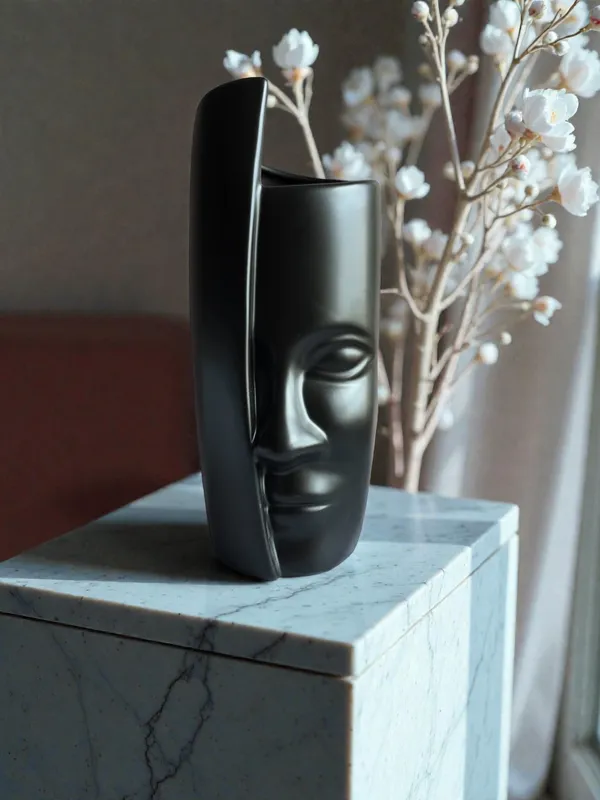 Black_Face_Shaped_Vase
