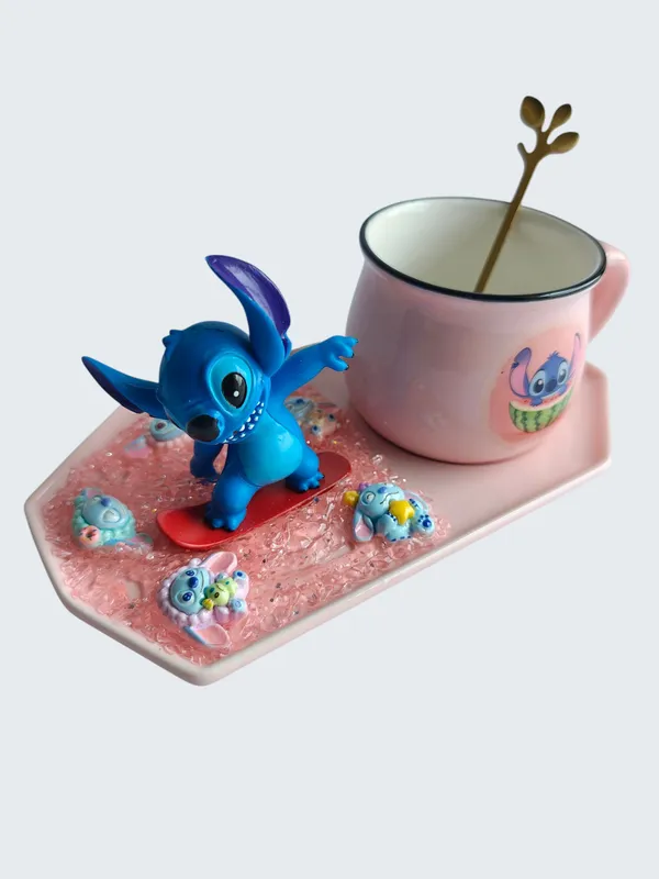 Stitch_3D-_Mug_&_tray_Set_-_Surfer_Watermelon_Edition