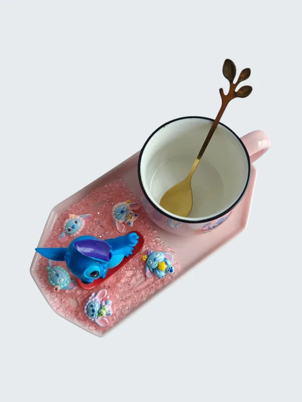 Stitch_3D-_Mug_&_tray_Set_-_Surfer_Watermelon_Edition