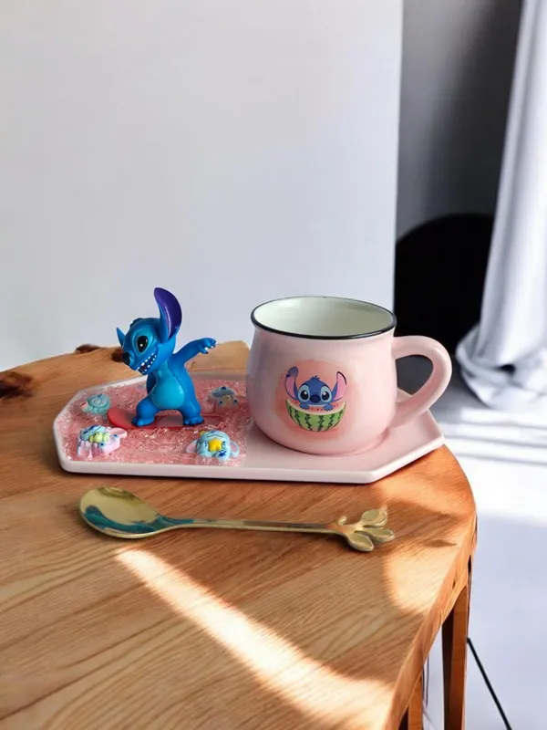 Stitch_3D-_Mug_&_tray_Set_-_Surfer_Watermelon_Edition