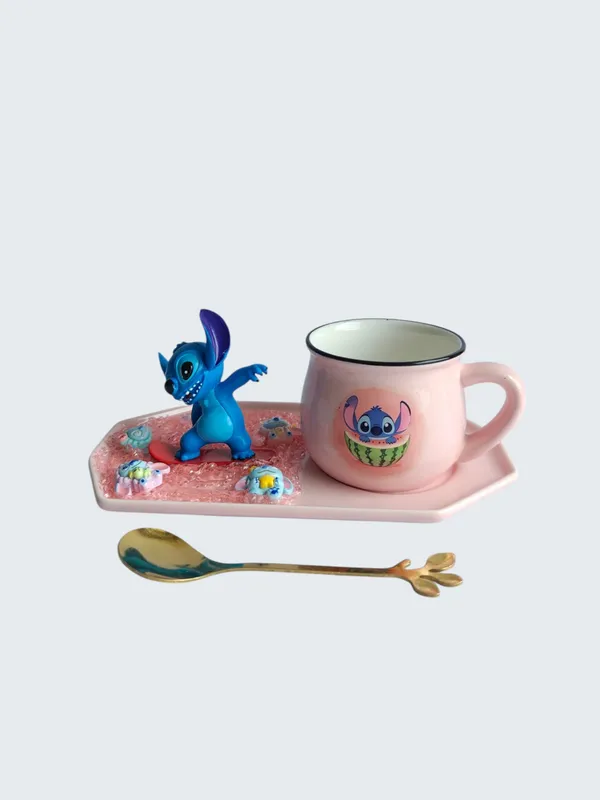 Stitch_3D-_Mug_&_tray_Set_-_Surfer_Watermelon_Edition