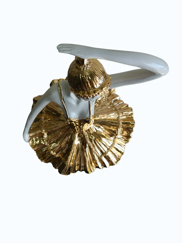 White_&_Golden_Ceramic_Premium_&_Elegant_Figurine