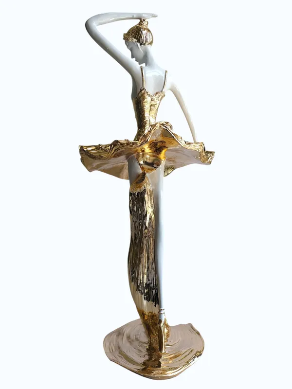 White_&_Golden_Ceramic_Premium_&_Elegant_Figurine