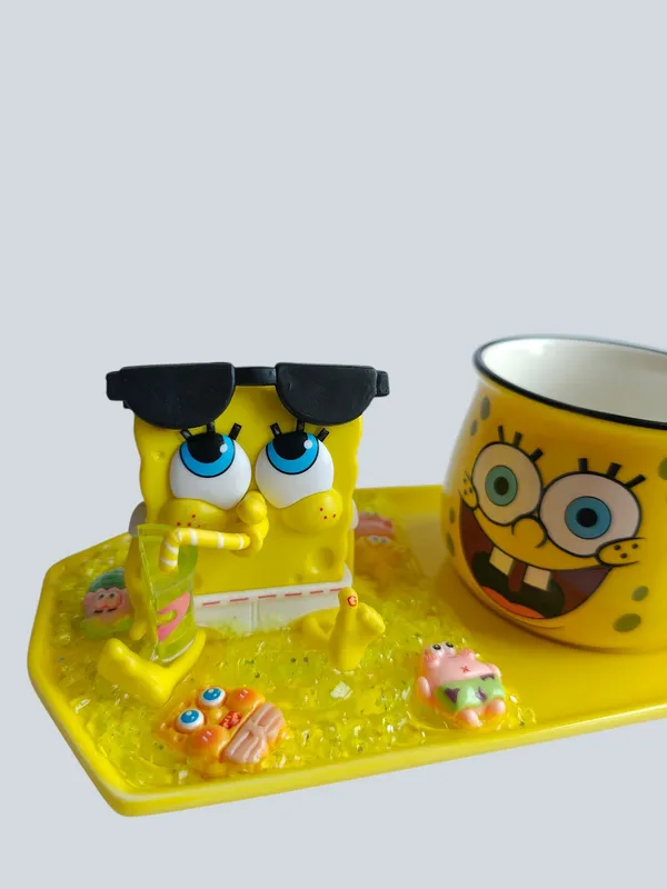 SpongeBob_3D-_Mug_&_Tray_Set_-SunGlasses_Beach_Edition