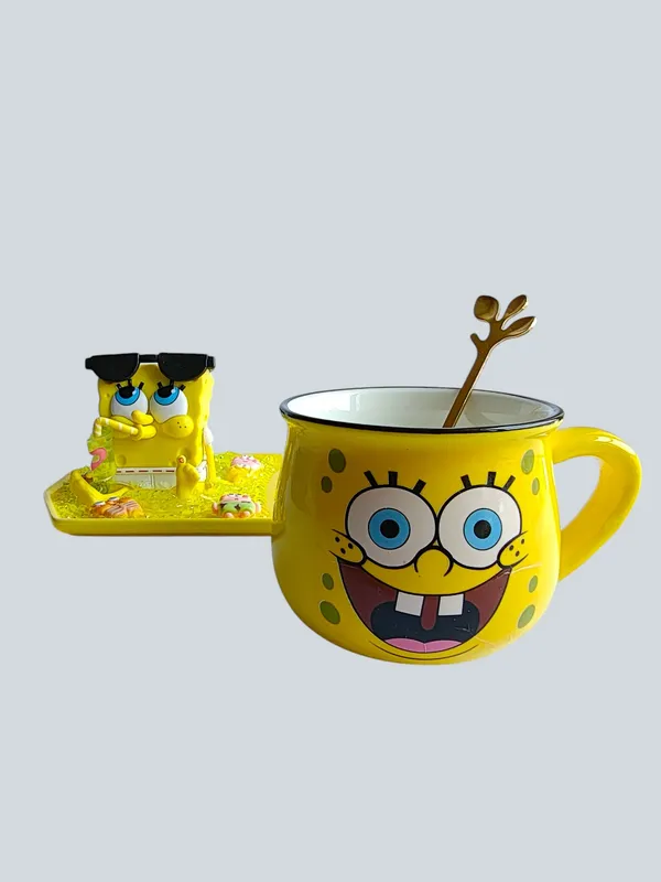SpongeBob_3D-_Mug_&_Tray_Set_-SunGlasses_Beach_Edition