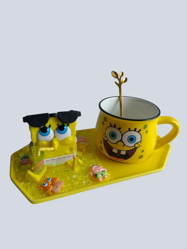 SpongeBob_3D-_Mug_&_Tray_Set_-SunGlasses_Beach_Edition