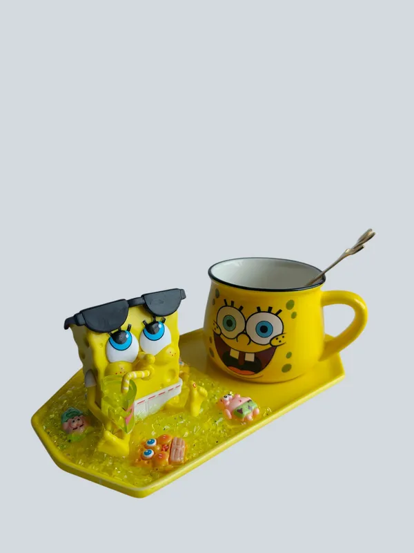 SpongeBob_3D-_Mug_&_Tray_Set_-SunGlasses_Beach_Edition