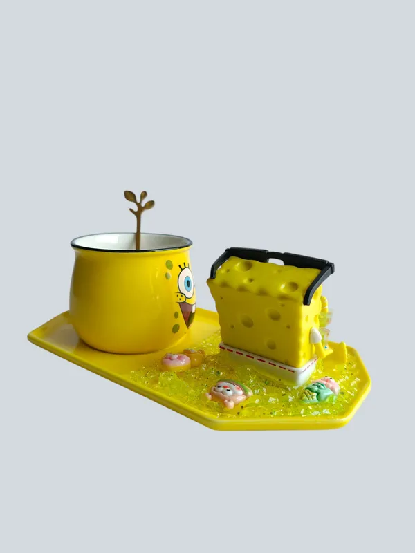 SpongeBob_3D-_Mug_&_Tray_Set_-SunGlasses_Beach_Edition