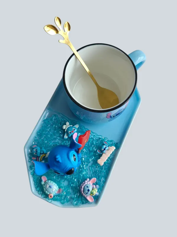 Stitch_3D-_Mug_&_tray__Set_-_Cheer_Flag_Blueberry_Edition