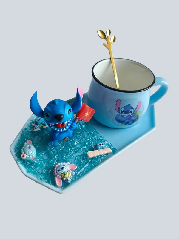 Stitch_3D-_Mug_&_tray__Set_-_Cheer_Flag_Blueberry_Edition