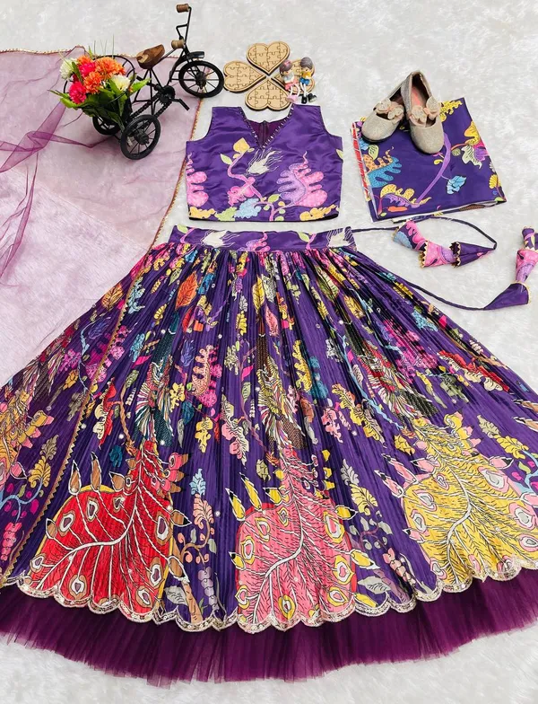 Premium_Quality_Wine_Color_Girls_Lehenga_Choli_Set_Ready_to_Wear